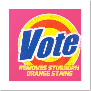 Vintage Vote Removes Stubborn Orange Stains Posters and Art